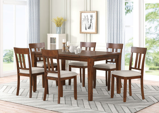 TABLE AND 6 X SIDE CHAIRS - D424-7