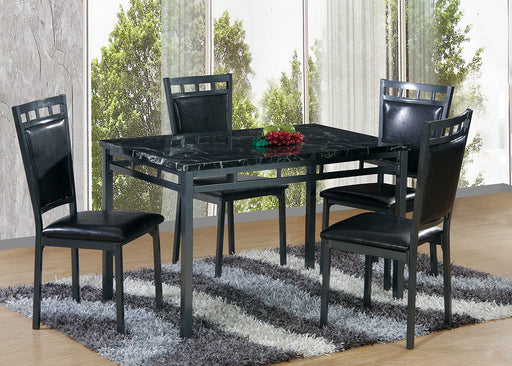 TABLE AND 4 X SIDE CHAIRS - D797-5