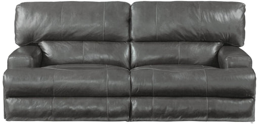 Catnapper Wembley Power Headrest w/ Lumbar Lay Flat Reclining Sofa in Steel image